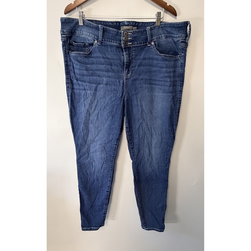 Torrid Women's Dark Stretch Blue Jeggings SoftSkinny Jean Plus Size 22 R